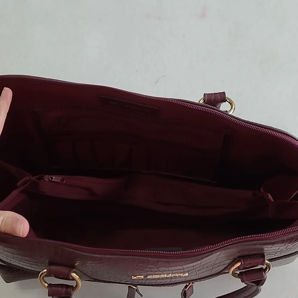 Liz Claiborne Purple croc embossed Satchel